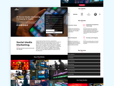 Social Media Agency Website Design agency design figma homepage interface minimal social social media ui ui ux ux web webdesign website