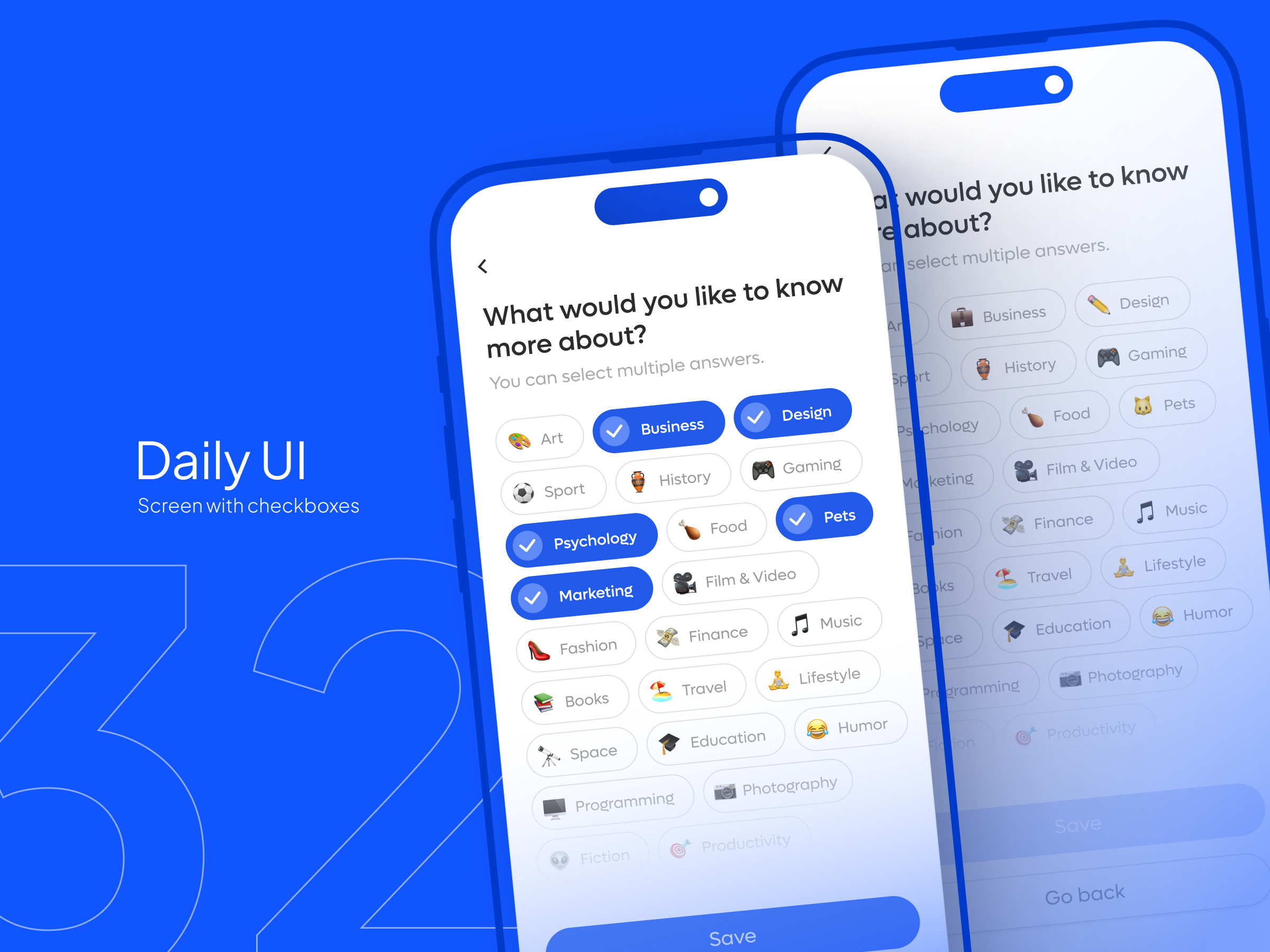 Daily UI #32 - Screen with checkboxes by Veronica K on Dribbble