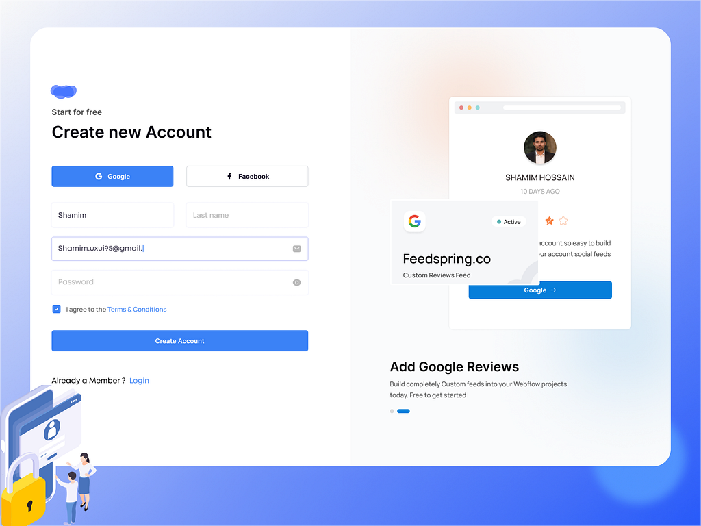 Modern web login page designs/ login page by MD shamim Hossain on Dribbble