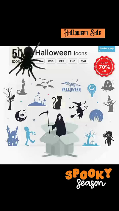 Halloween Sale design graphics readytouse sale vector