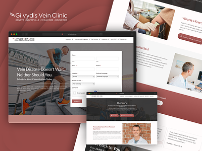 Gilvydis Vein Clinic - New Website Design & Build clinic healthcare mockup ui ux website
