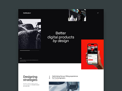 Ostmodern - Rebrand '23 - Homepage agency design studio digital product design homepage
