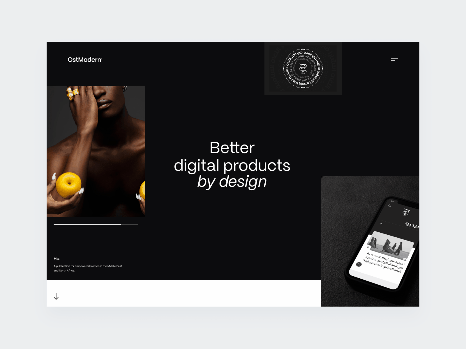 Ostmodern - Rebrand '23 - Hero agency animation digital digital product design hero ui