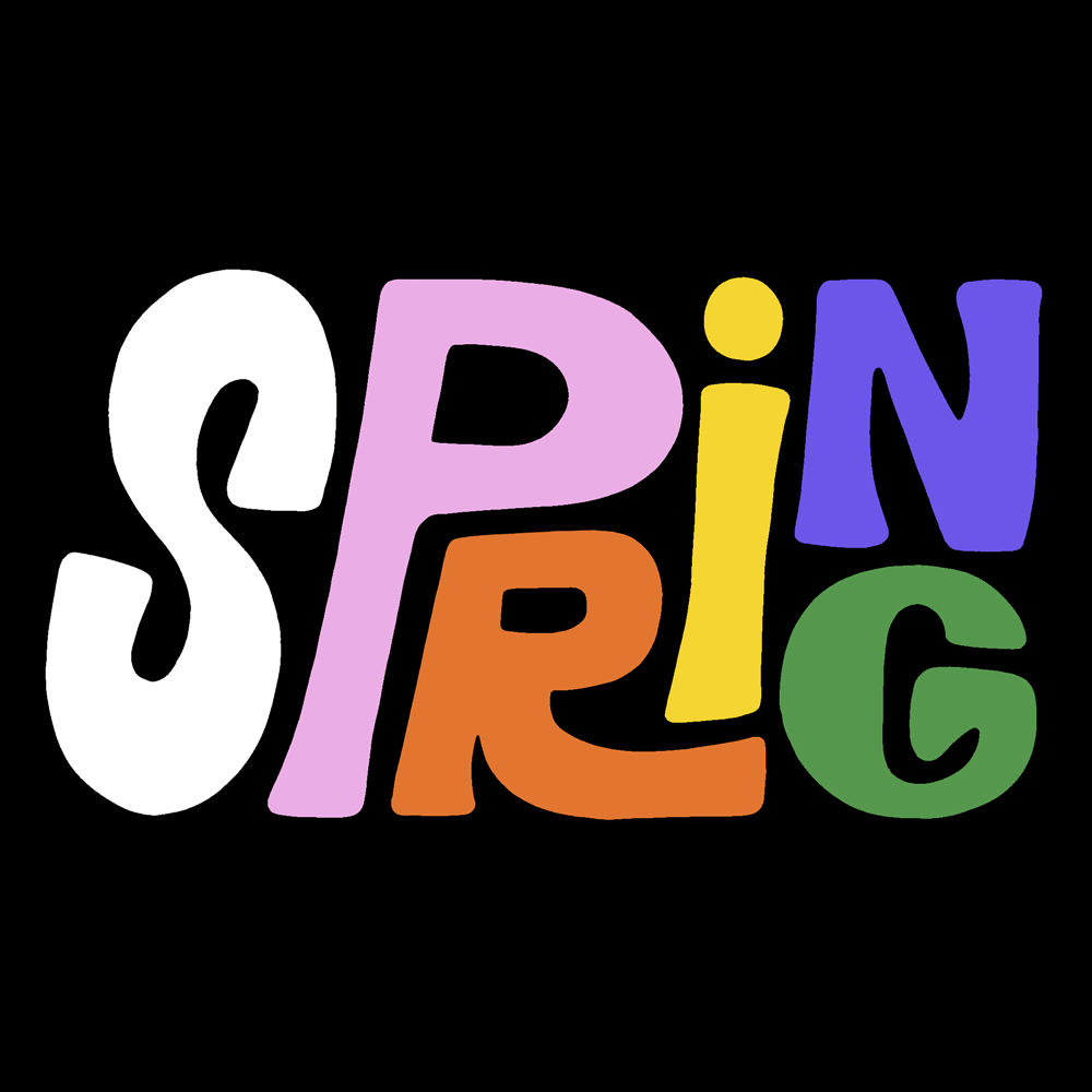 Spring animation colour illustration lettering photoshop shapes spring typography