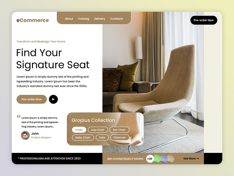 eCommerce Hero Section UI by WebDesk Solution on Dribbble
