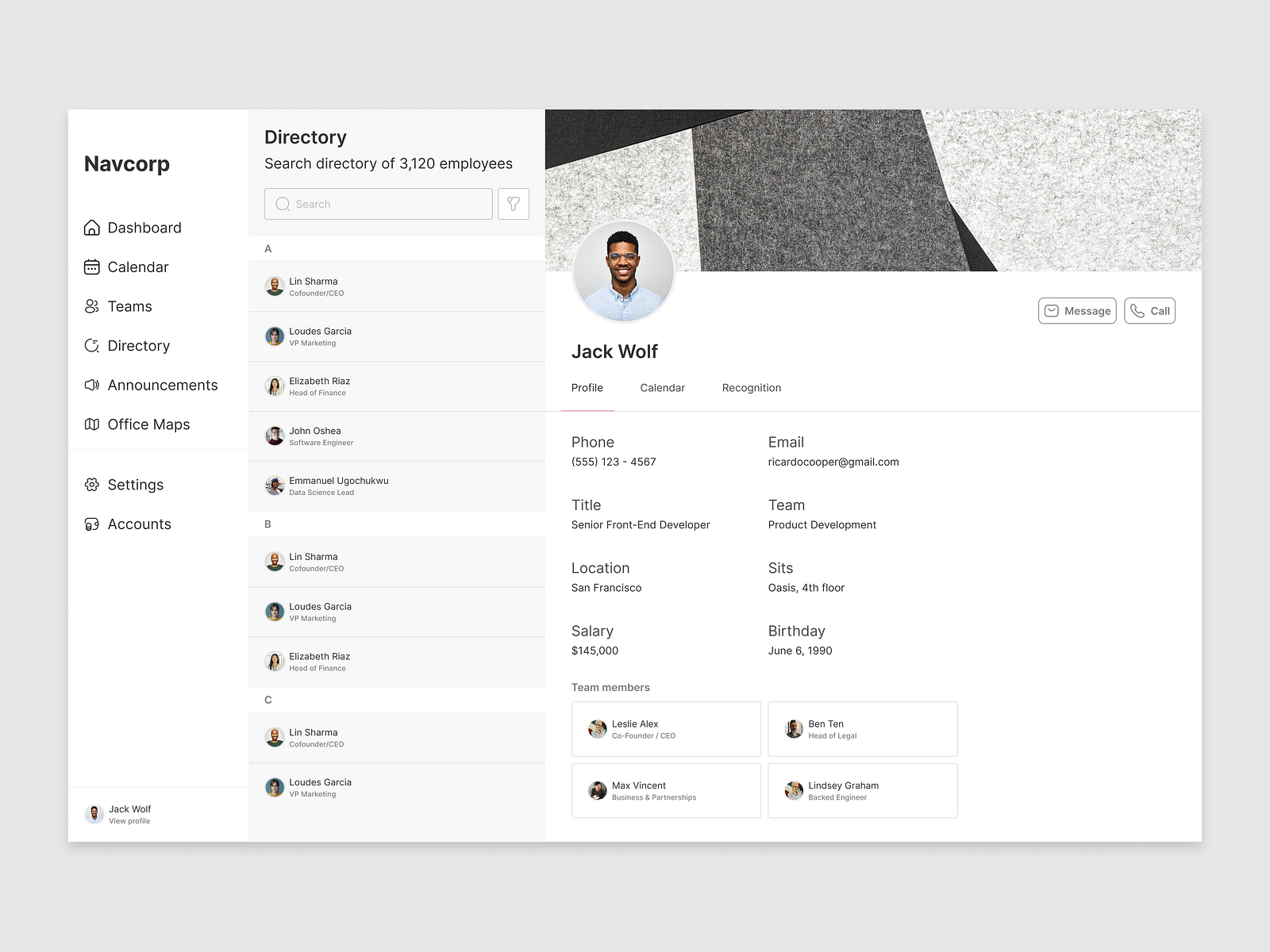 Dashboard User Profile by Exon Nkemchor on Dribbble