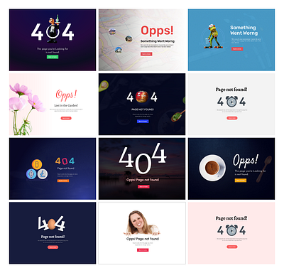 404 Error Page Custom Layout Pack 404 layouts 404 page 404 style cryptocurrency 404 currency 404 design ecommerce 404 error page error style food services 404 gardening 404 landing page layout pack medical 404 page not found preview image restaurant 404 shop 404 shop error page