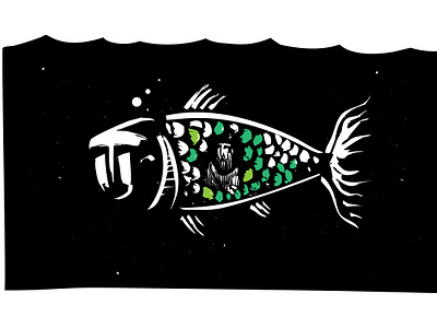 Jonah book cover editorial illustration illustration jonah linocut religion vector whale