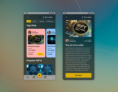 Nft Mobile App Ui Design