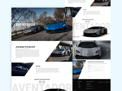 Aventador Landing Page Design design figma interface ui ui visual design ux web web design website