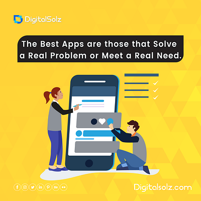 The best apps are those that solve a real problem or meet a real branding business business growth design digital marketing digital solz illustration marketing social media marketing ui