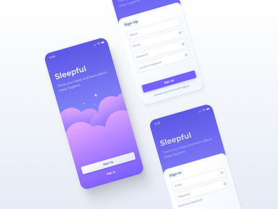 Sleepful - App Concept app design mobile app sleep app ui user experience user interface ux