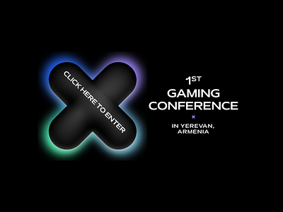 Hero art Concept for Gaming Conference Armenia branding conference dark digital gaming gaming conference identity joystick logo modern