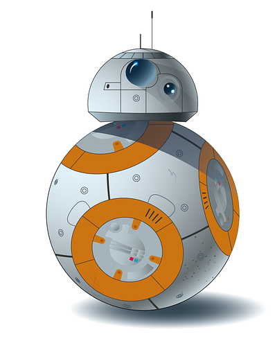 BB-8 bb 8 droid illustration star wars toy vector vector illustration
