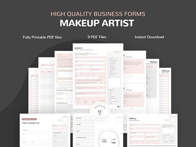 Makeup artist forms beauty enhancement forms bridal makeup services client forms for makeup artist cosmetic application forms glamour makeup forms makeup artist business forms makeup artist client forms