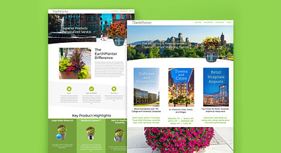 EarthPlanter Website earth green planter redesign web web design