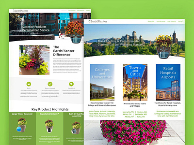 EarthPlanter Website earth green planter redesign web web design