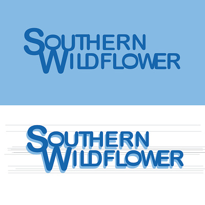Southern Wildflower Wordmark Logo graphic design logo logo design typography wordmark wordmark logo