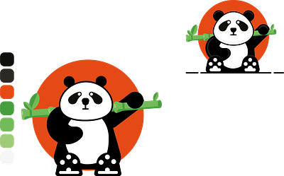 Panda Drawing Illustrator branding graphic design logo