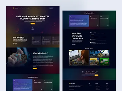 Blockchain Website Redesign 3d animation blockchain branding crypto wallet cryptocurrency dark design ethereum graphic design header icon investment minimalist modern modernstyle trade typography ui website