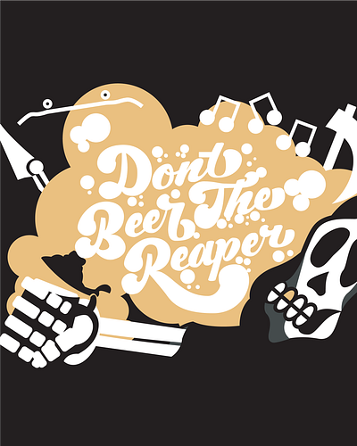 Don't Beer the Reaper beaus design dribbble graphic design handlettering illustration lettering oktoberfest typism vectogrpahics vector