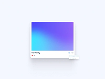 Daily UI 010 — Social Share clean clean design color color palette concept daily ui daily ui challenge dailyui dropdown gradient minimal neon pinterest post product design social social share ui ui design virink