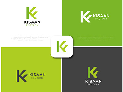 Kisaan Factory Company Logo font logo graphic design k logo kf logo logo motion graphics text logo ui