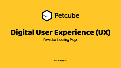 Petcube Landing Page Redesign - Class Project branding case study redesign ux ux design ux research website design