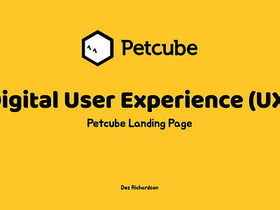 Petcube Landing Page Redesign - Class Project branding case study redesign ux ux design ux research website design