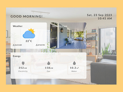 Daily UI #021 - Home Monitoring Dashboard 100daychallenge dailyui dashboard design home monitoring ui