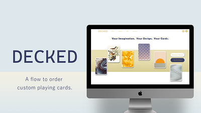 DECKED: Order custom playing cards. adobe xd app design design process desktop mockups prototype user centered design ux