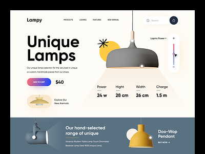 Lamp Product Website design home home page homepage lamp landing landing page landingpage product web products site uidesign uiux userinterface web design web page web site webdesign webpage website
