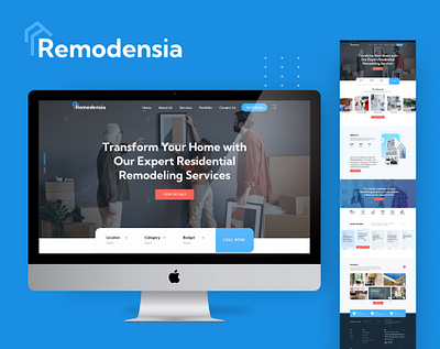 Remodensia construction figma remodeling renovation topfed web design web development wordpress