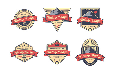 Badge badge mountain vector vintage