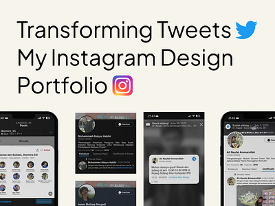 Transforming Tweets: My Instagram Design Portfolio design graduation post graphic design instagram instagram feeds instagram post social media social media design social media post