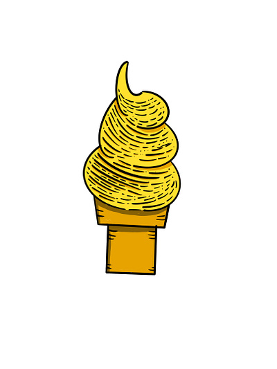 Eating Yellow doodle dooodle foodle ice cream