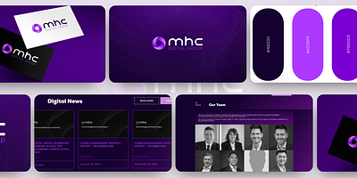 MHC Digital Group: A Blockchain Branding Triumph brand brand design brand guidelines brand identity brand refresh crypto brand cryptocurrency financial brand financial services financial technology fintech fintech brand fintech website logo mark carnegie purple brand ui ux website design website development