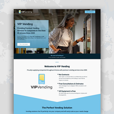 Website - Vending Company in AZ branding graphic design ui