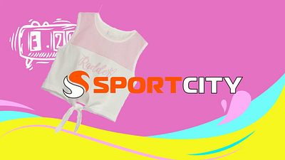 Sport City banner design illustration kids sport