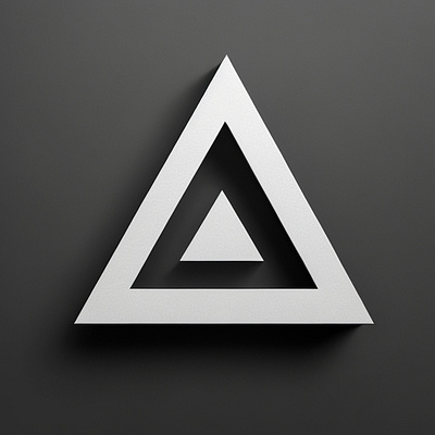 📐Triangle # Logo # Emblem 2d ai black white branding graphic design logo logo design medicine minimalism shadow triangle ui ux vector