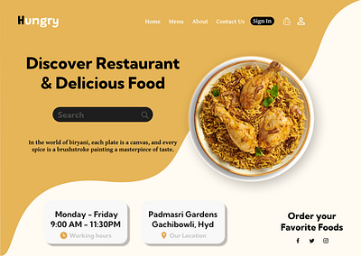 Hungry Web Landing Page branding design graphic design illustration logo typography ui web design webdesign