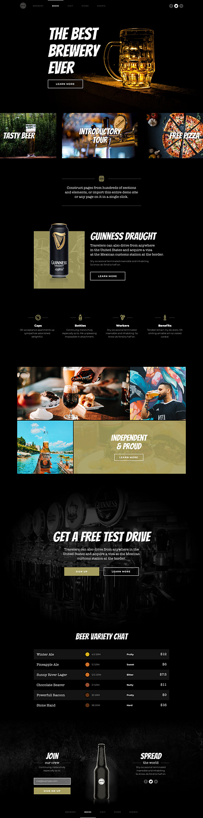 Brewery - Oxygen Builder WordPress Template alcohol branding brewery clean design graphic design landing page oxygen oxygenbuilder promo site site template ui web web design website wordpress