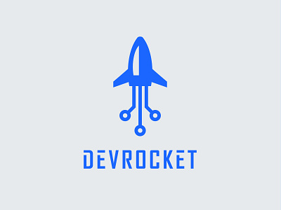 DevRocket agency coding data developer development logo rocket software space tech universe