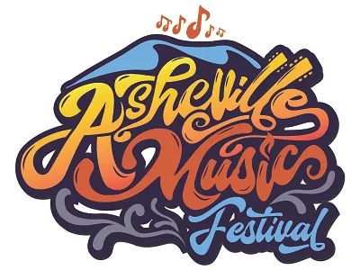 Asheville Music Festival asheville branding festival logo music