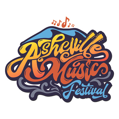 Asheville Music Festival asheville branding festival logo music