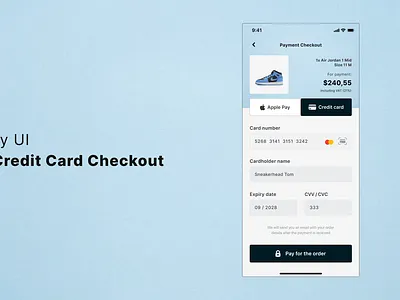 Credit Card Checkout: Day 2 of 100 Daily UI dailyui