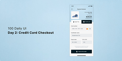 Credit Card Checkout: Day 2 of 100 Daily UI dailyui