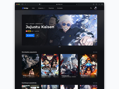 Anime Streaming Plataform - Case Study anime redesign streaming streaming plataform ui uichallenge uidesign web