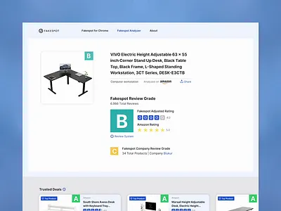 Fake Review Analysis Page | Interview Design Task clean clean website redesign website website redesign white white website