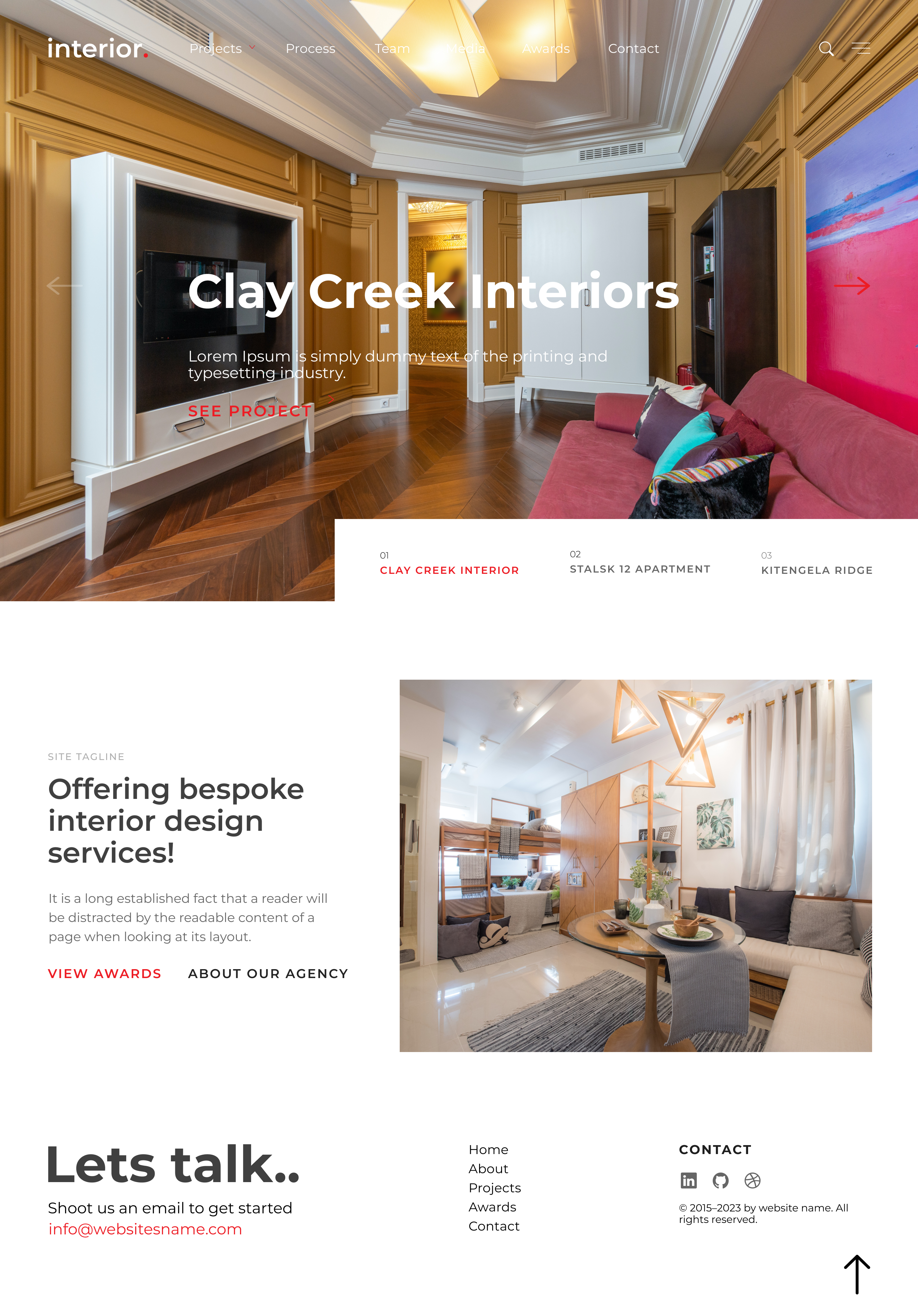Interior agency website inspiration graphic design ux web